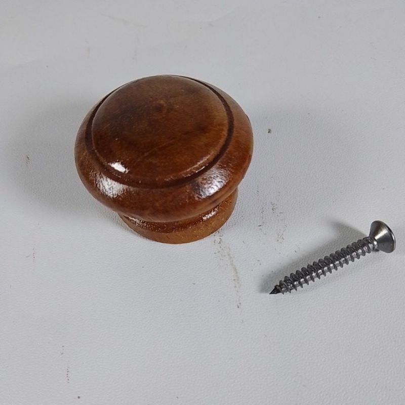 Knop Kayu Jati Tarikan Handle Laci Lemari