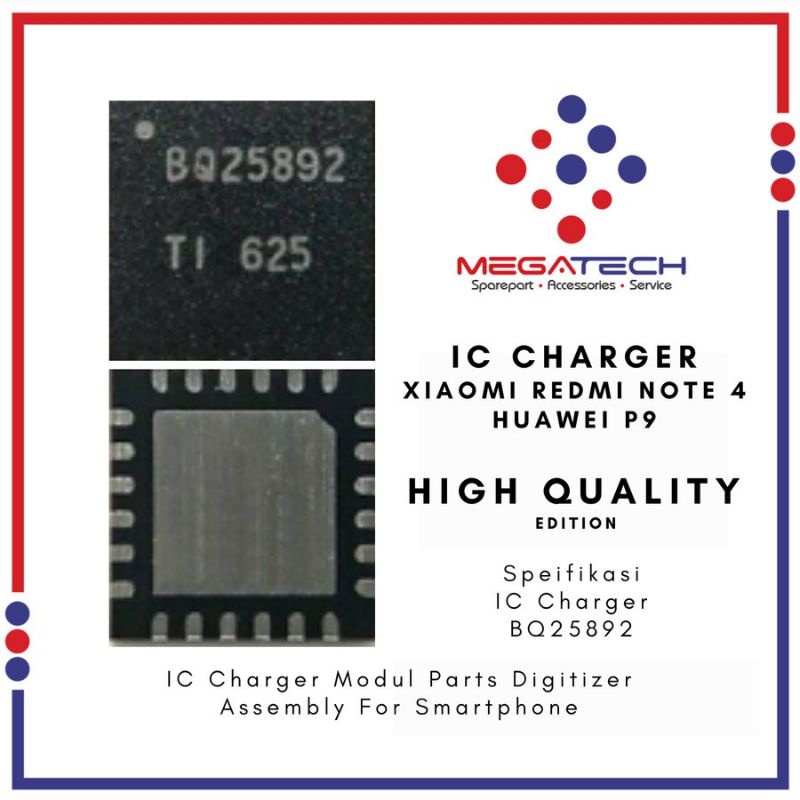 IC Charger Xiaomi Redmi Note 4 / Huawei P 9 / BQ25892