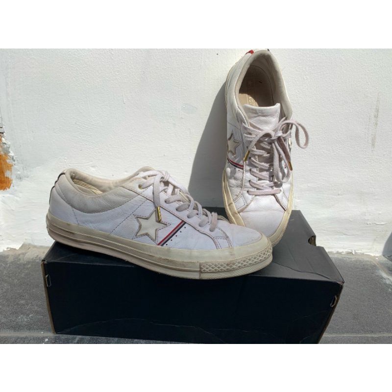 converse one star academy 74s white leather second
