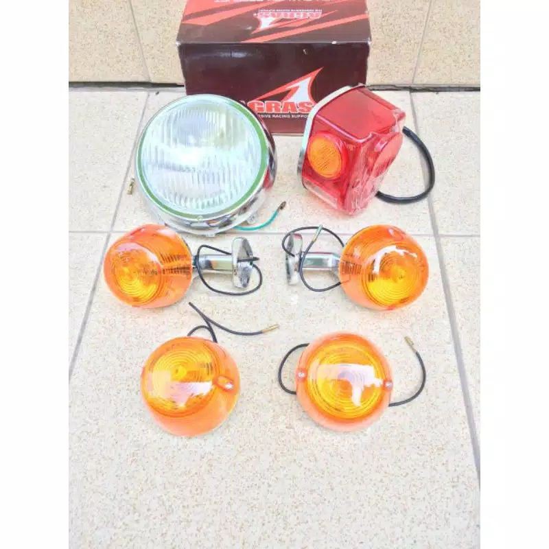 Paket Komplit Headlamp Lampu Honda C70 C50 Komplit Lampu Depan C70 Sein C70 Stoplamp C70 Bekjul Mint
