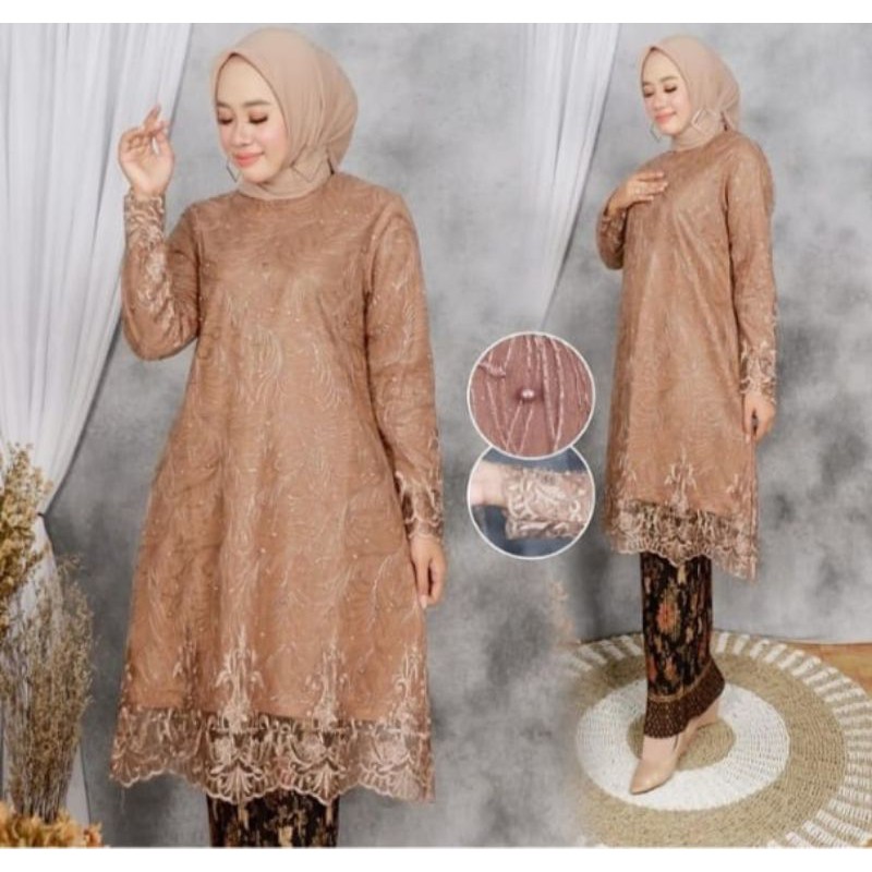 COD KEBAYA TUNIK TULE TILE JUMBO TULLE TULLE SERAGAM KEBAYA BRIDESMAIDS KEBAYA WISUDA MINT UNGU TARO ABU-1