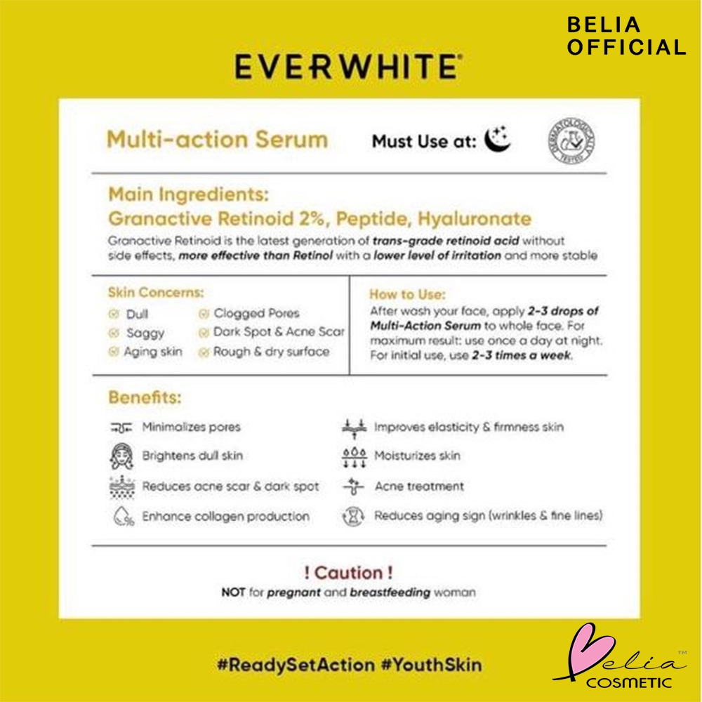 ❤ BELIA ❤ EverWhite Serum Series | Brightening | Cica Shooting | Essence | Aha Bha Pha | Multi Action | Anti Aging | Serum | Ever White | BPOM