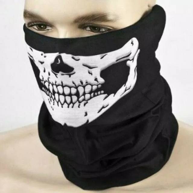 Buf Bandana Masker Topeng Skull Tengkorak ( motor, sepeda, hiking )0