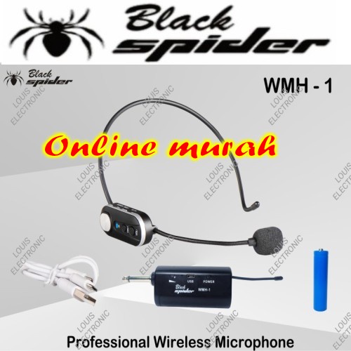 mic wireless black spider wmh1 balck spider wmh 1 single mic original