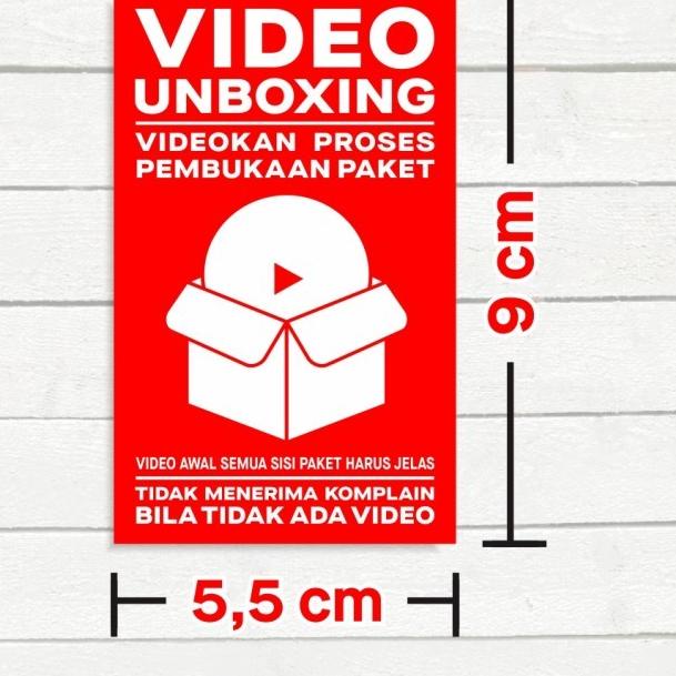 

➢ Sticker Label Video Unboxing Pengiriman 9 x 5,5 cm (1 roll/ 500 pcs) ☜