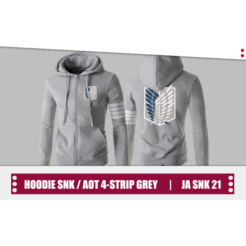 JAKET SNK 4-STRIP GREY (JA SNK 21)