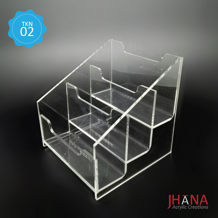 

TEMPAT KARTU NAMA AKRILIK TKN02 - Display Kartu Nama Akrilik 3 Susun