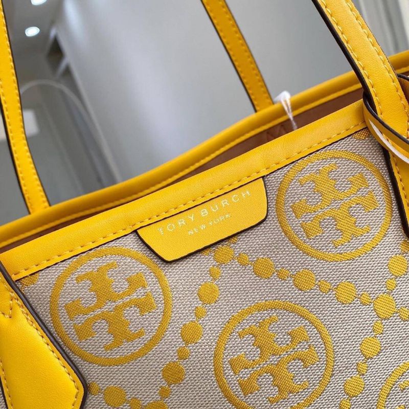 Tory Burch Perry Small Shopping Tote Bag In Yellow