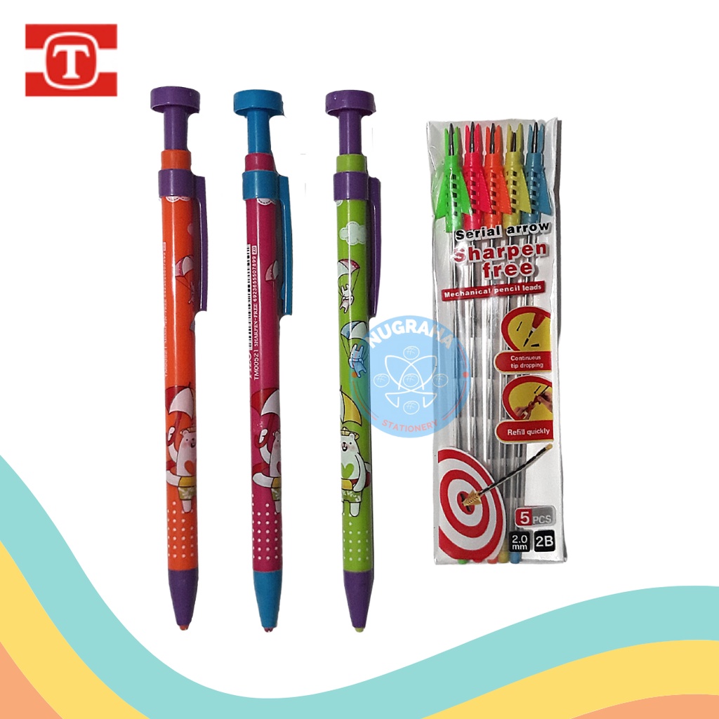 

PENSIL MEKANIK TIZO TMO-0521 + FREE REFILL GXH-92210 (1 SET)