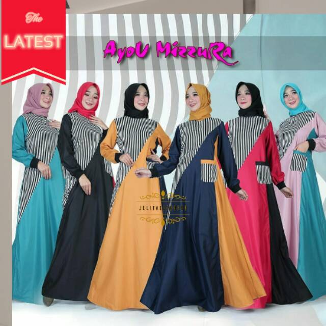 [ JELITA ] GAMIS STRIPE COMBINATION ORI BY : AYOU MIZZURA