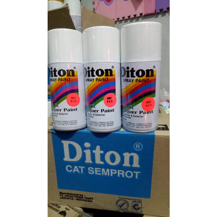 cat semprot pilok pilok diton stabilo red 8001 300cc stabilo merah 300cc