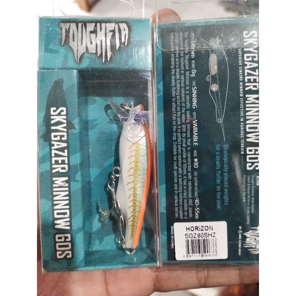 lure toughfia pencil skygazer minnow 60s