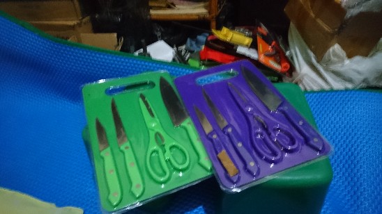 Talenan Set 5 In 1 / Talenan Set 5pcs Gunting Pisau Dapur Roti Daging