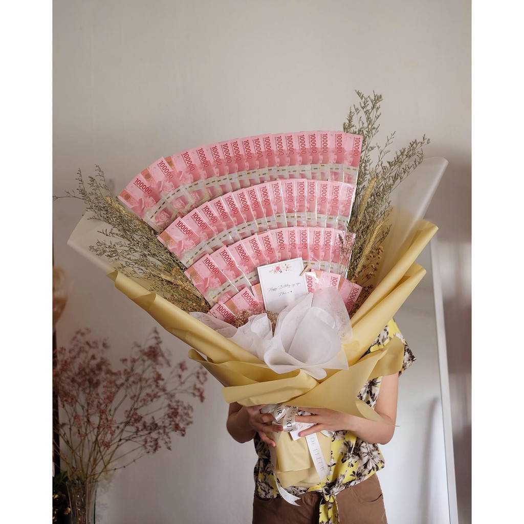 buket bunga buket uang money bouquet bunga kering