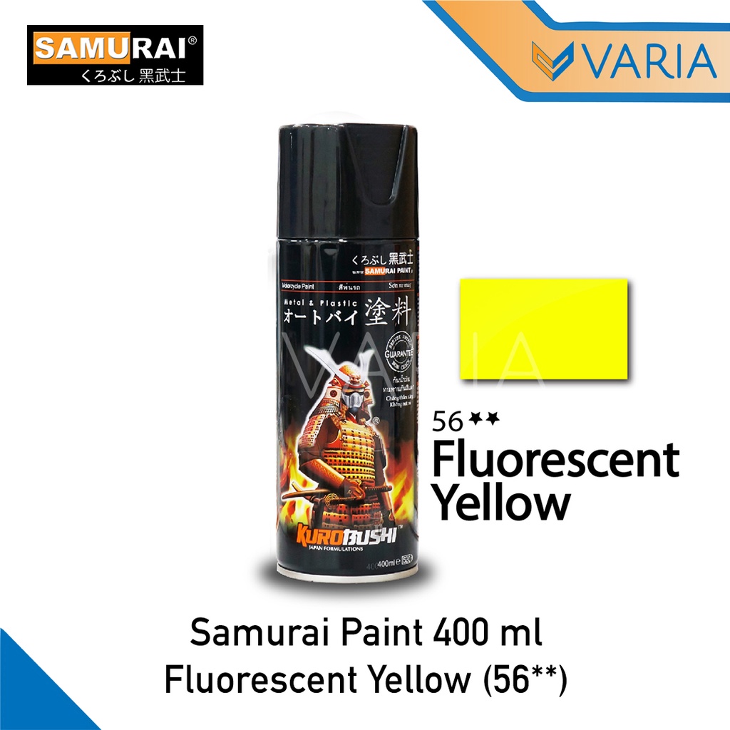 Samurai Paint Fluorescent Yellow Kuning Stabilo 56 Cat Aerosol 400 ml