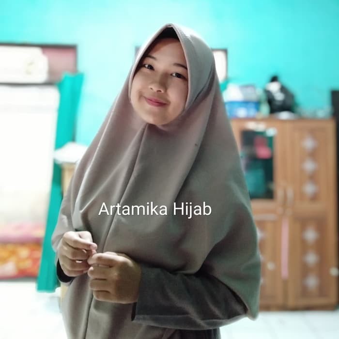 ARRIZA KHIMAR SYARI PET ANTEM SIMPLE JILBAB HIJAB  KERUDUNG  PANJANG BERGO PREMIUM Premium