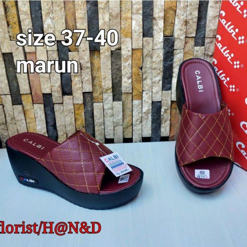 wedges slop calbi wanita kode Ag.03/wedges wanita/wedges kekinian/Wedges calbi/Sandal slop wanita