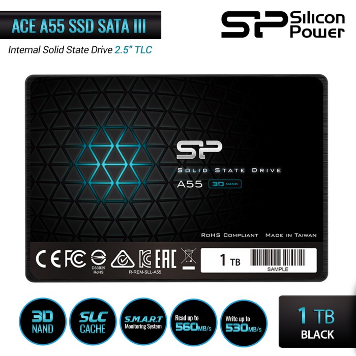 silicon power ssd 2 5  ace a55 sata iii 3d tlc 1tb