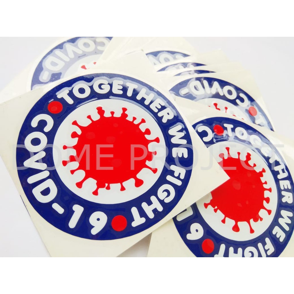 STIKER CUTTING DECAL TOGETHER WE FIGHT STIKER CUTTING STIKER MOBIL SATUAN STIKER OUTDOOR KACA DAN BODY MURAH DAN KEREN