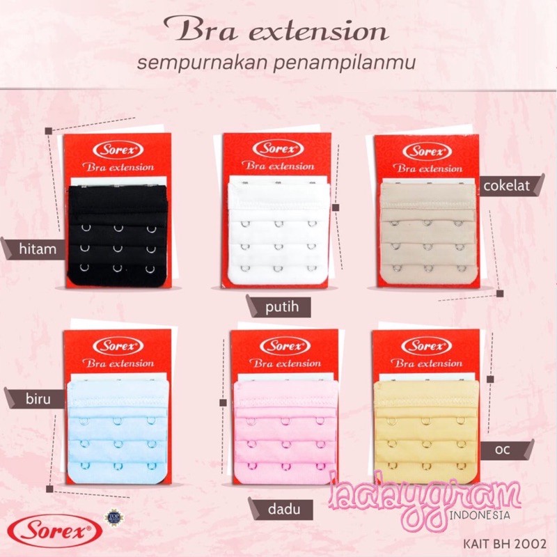 SOREX Kait Bra Extension kait 2 / kait 3 / Ekstension BH / Sambungan ekstender extender 2001 2002