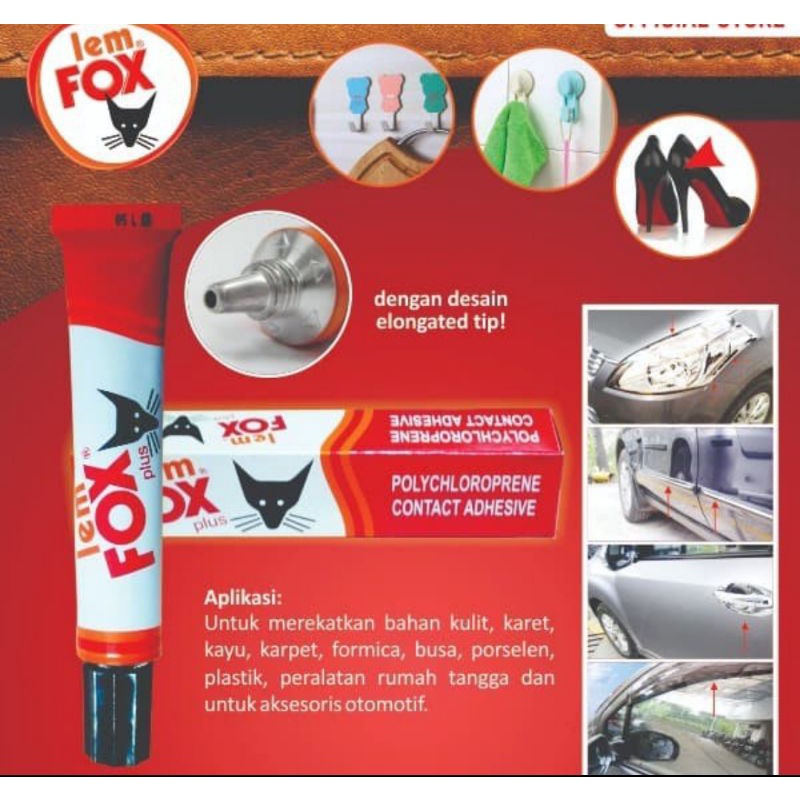 Lem serbaguna fox plus odol 20gr setara uhu