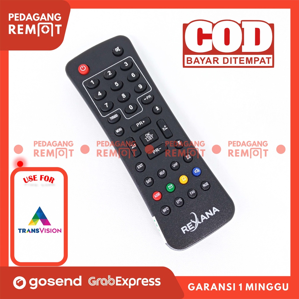 Remot Remote Receiver Parabola Transvision Rexana SD Ku Band / Transvision Tanaka Nusantara Merdeka 