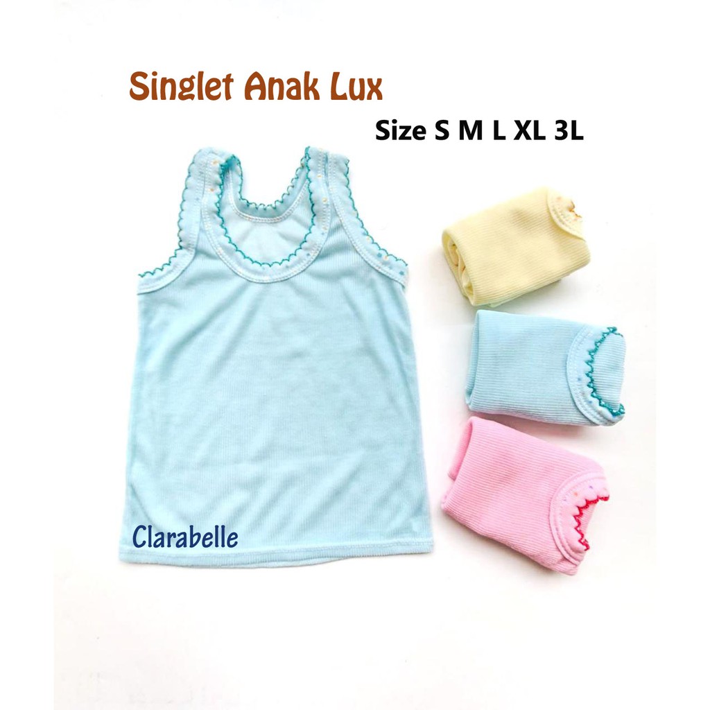 Singlet Anak Lux Grosir 12 pcs Murah / Kaos Dalam Anak