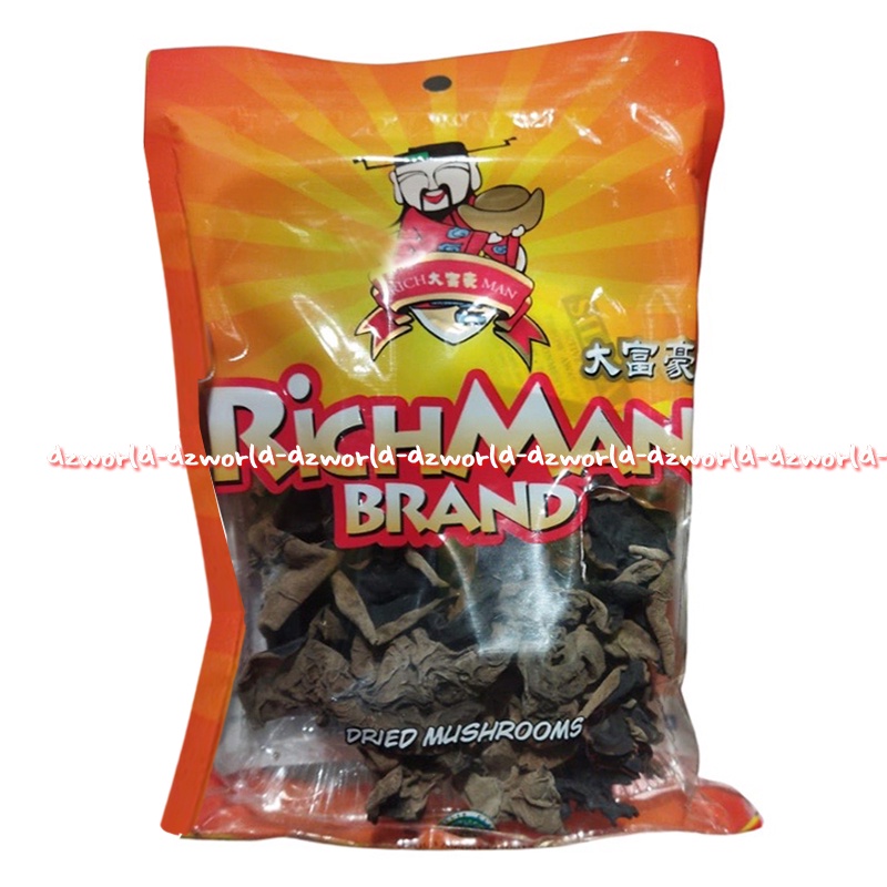 Richman Brand 50gr Snow Ear Wood Ear Mushroom Jamur Kering Jamur Kuping Rich Man