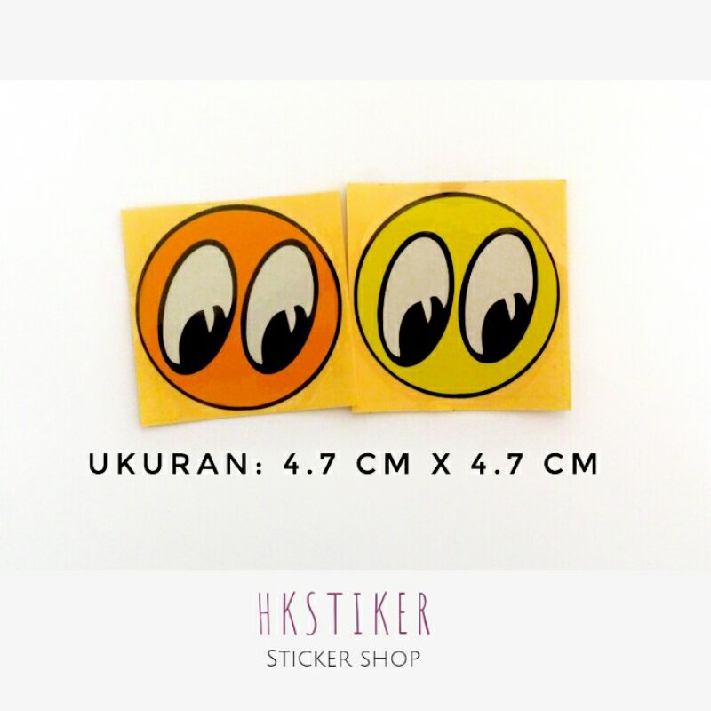 Stiker Cutting Emoji MoonEye Ukuran Kecil Cutting Sticker Untuk Sticker Motor Mobil Laptop