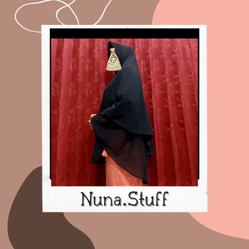 Khimar Hitam Polos Pet Preloved
