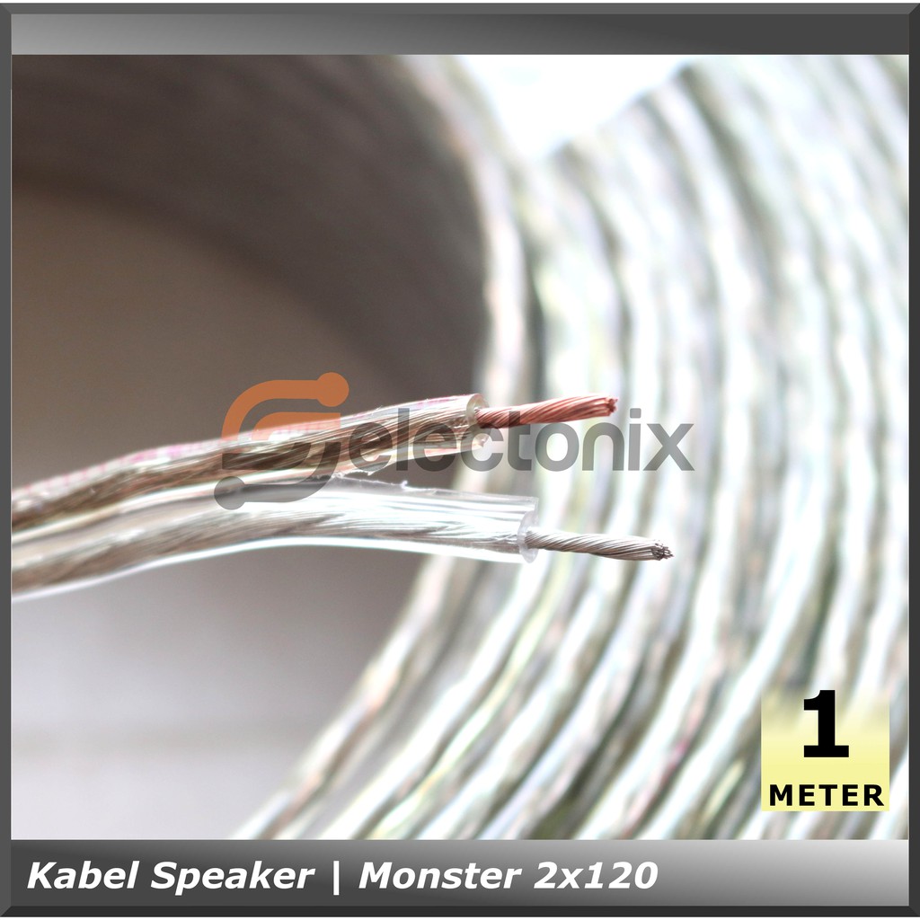 Kabel Speaker Monster Transparan 2x120 [90m]