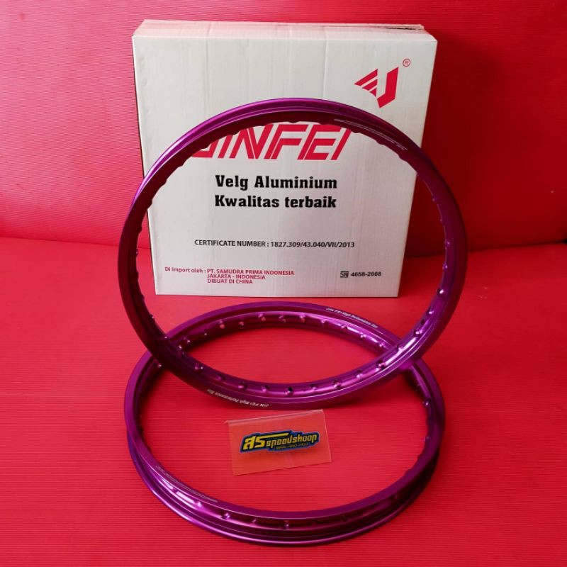 velg jinfei 120/140 ring 17 warna ungu