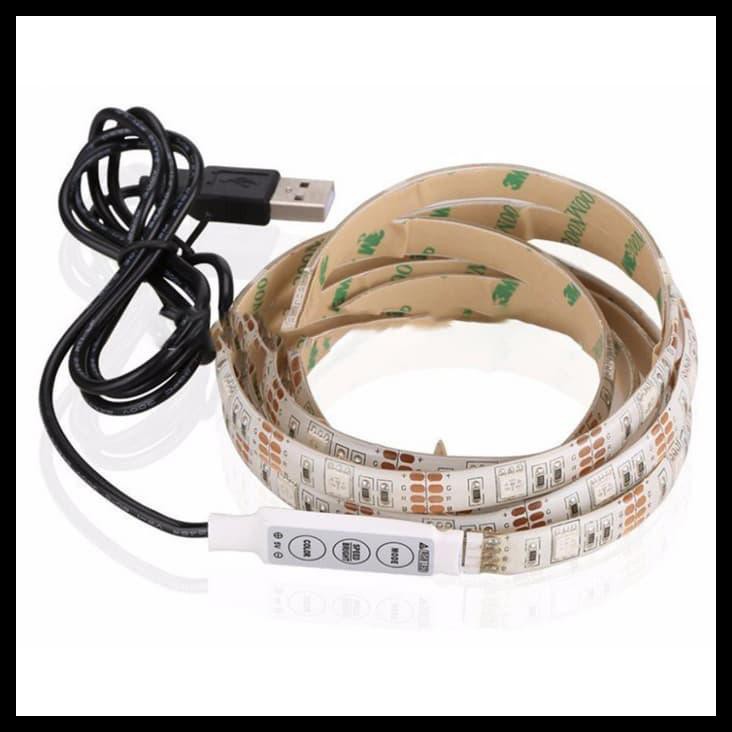 7Yrs Lampu Led Strip 5050 Rgb & Usb Controller 2M Lampu Meja Pc Cpu Desktop Kd2L