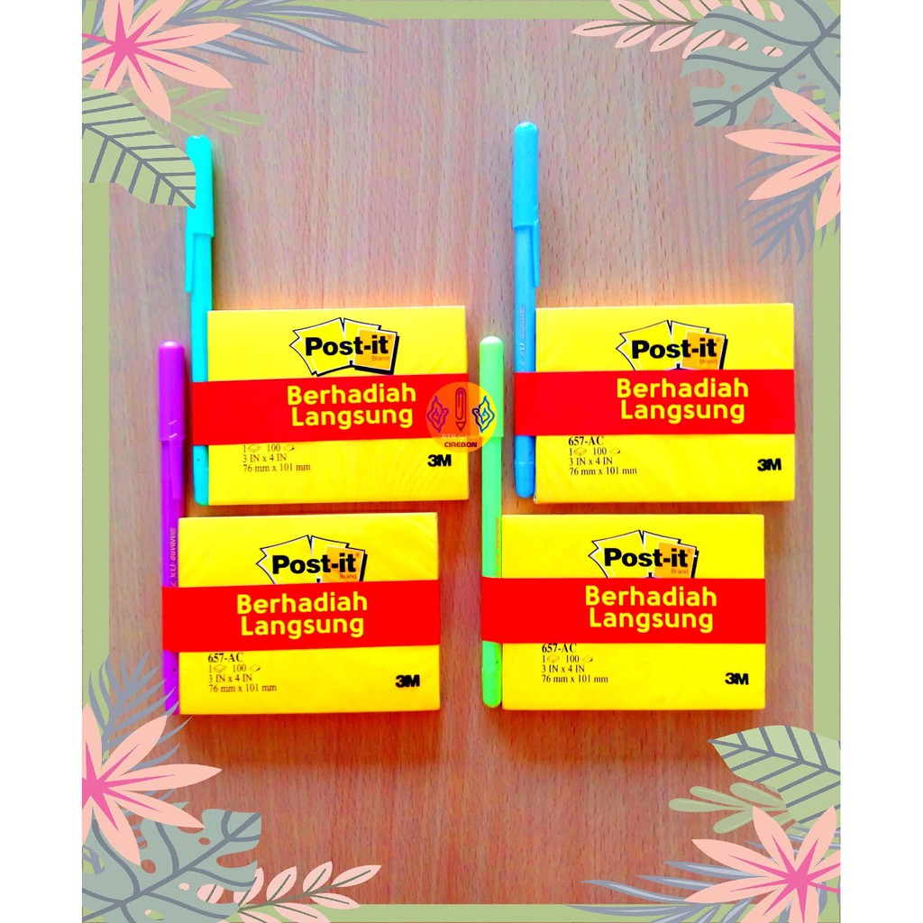 

Kertas Memo Kuning 3M 657 Post It AC 3”x4” 100L Yellow