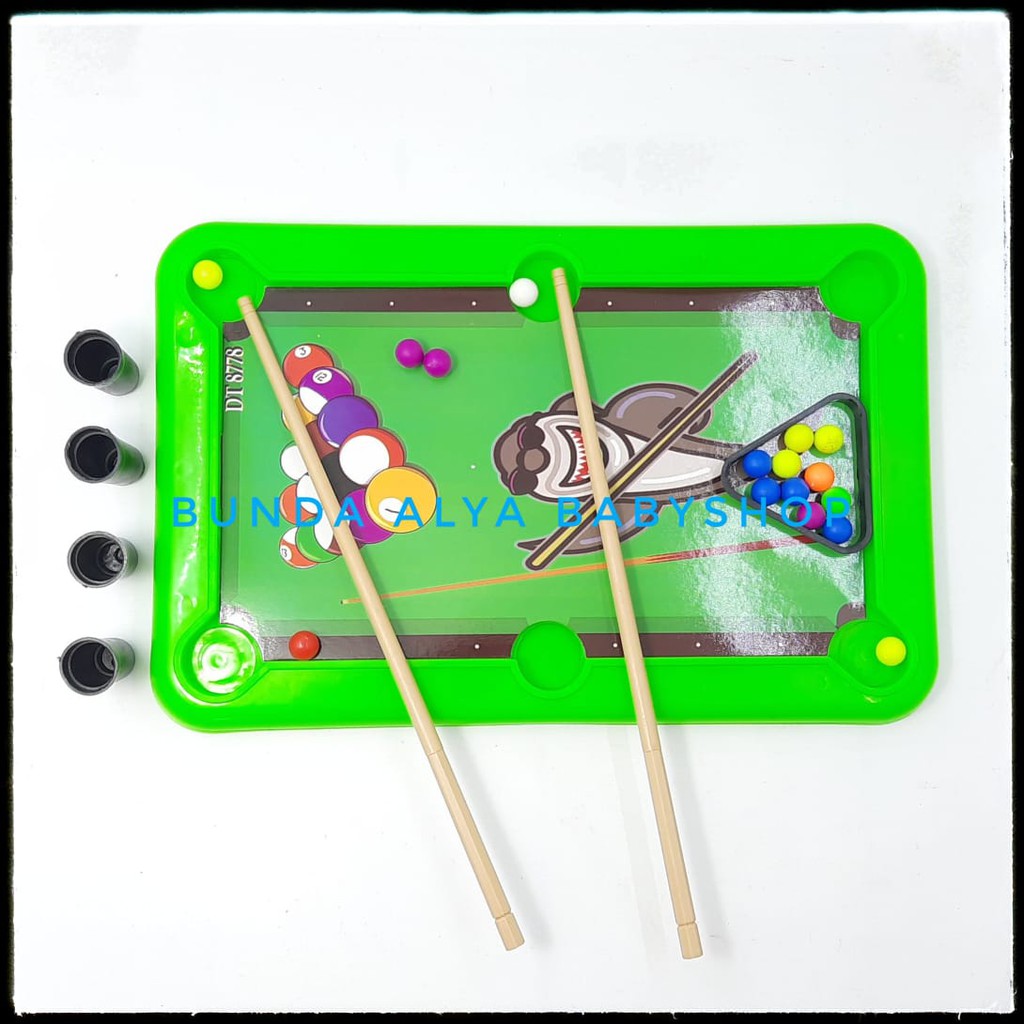 Mainan Anak Laki Laki Game Meja Billiard - Set Mainan Anak Billiar Pool Table Kids - Mainan Edukasi Meja Billiar Ukuran Sedang