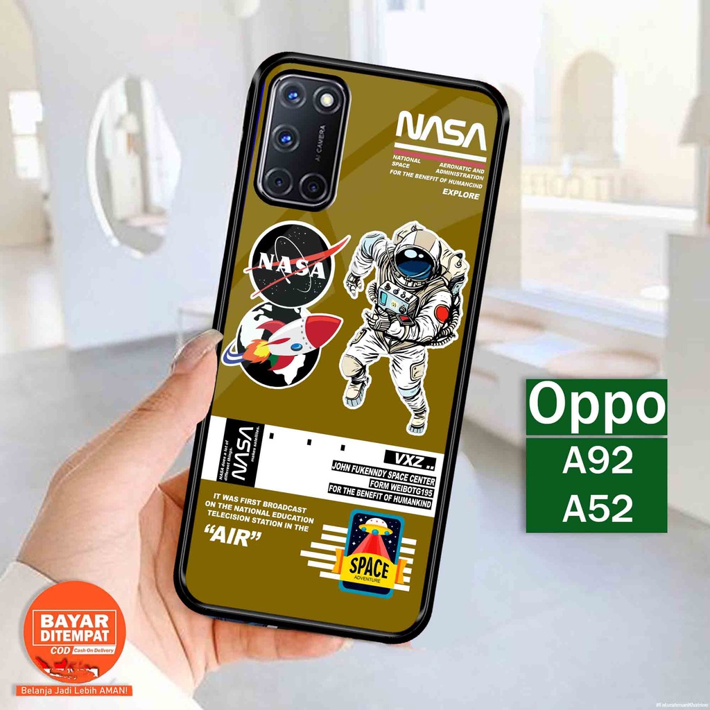 Sukses Case OPPO A52 A92 - Hardcase 2D Glossy Oppo A52 A92 - Silikon Hp Oppo A52 A92 [ Motif Nasa As