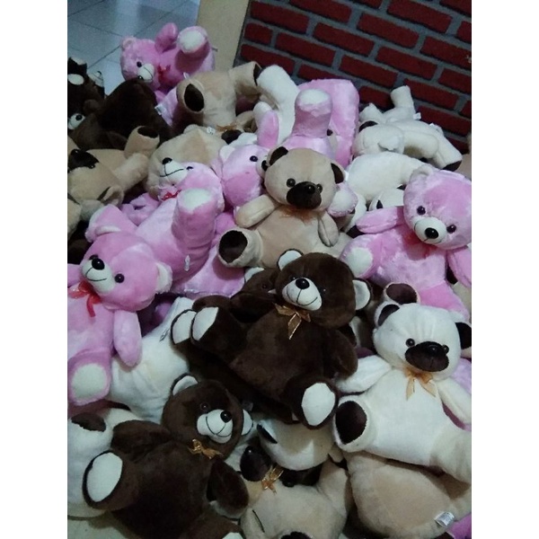 boneka bear tanggung TERMURAH uk 25cm variasi pita