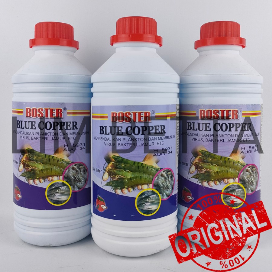 BOSTER BLUE COPPER 1 LITER / ANTISEPTIK CUPRI IKAN DAN UDANG