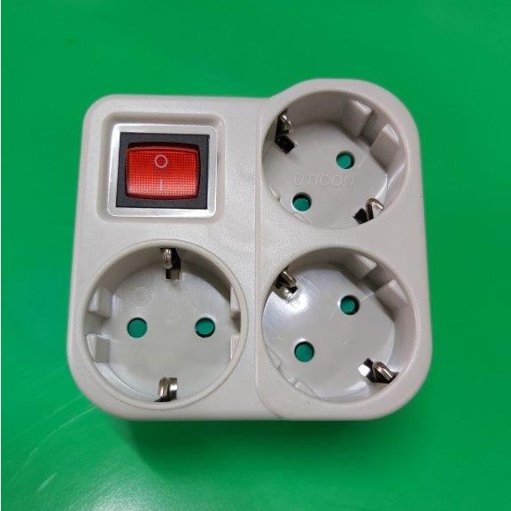 COK CABANG 3 STOP KONTAK 3 IN 1 + SAKLAR UTICON S-348SW S 348 SW