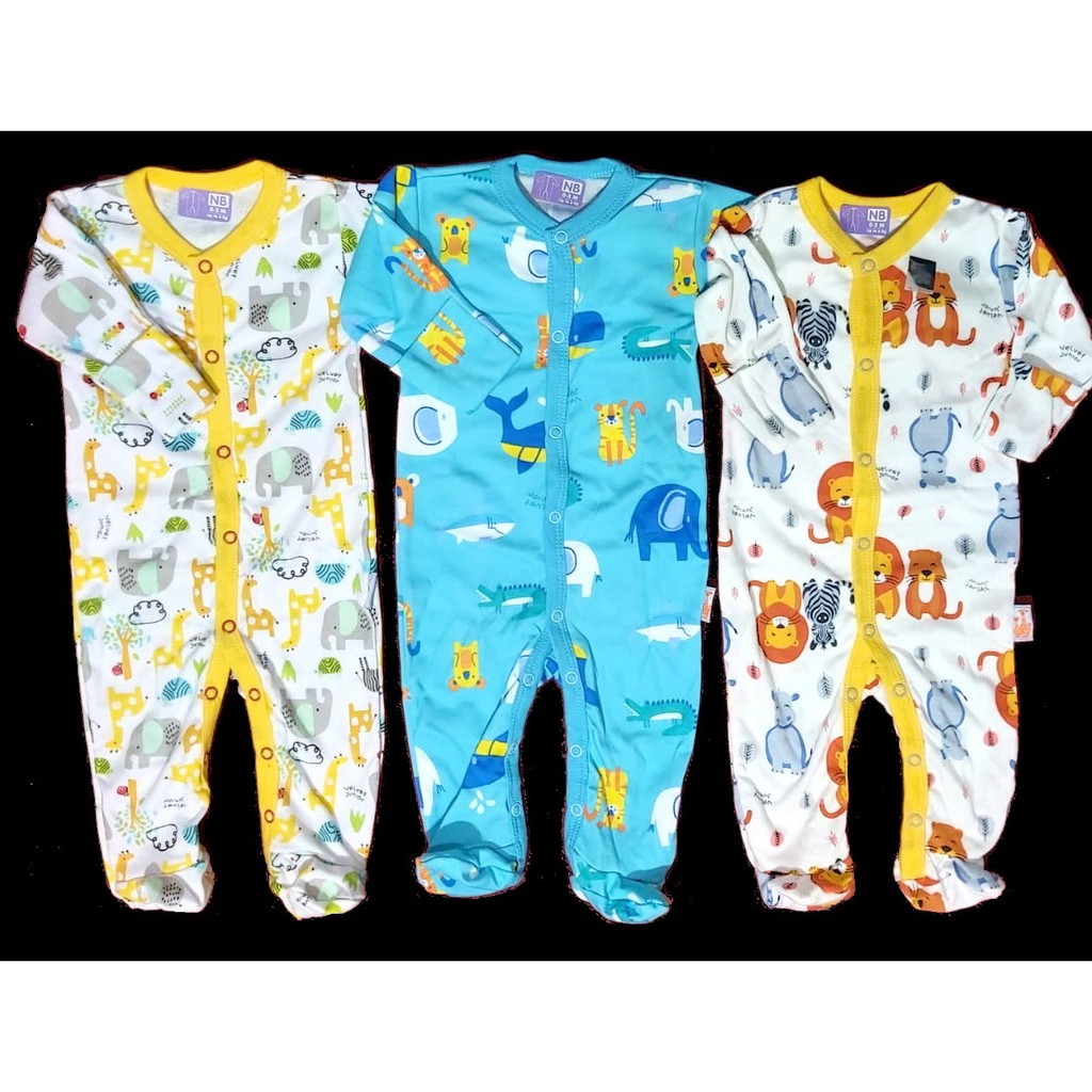 Sleepsuit Velvet Junior DreamWear Bayi Newborn 0-6bln Spesial Katun