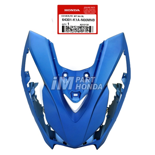 64301-K1A-N00MNB Cover Front Panel Tameng Lampu Depan Beat LED Eco K1A Biru Dof