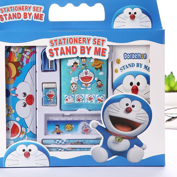 

Baru Alat tulis set 8 in 1 box anak-anak sekolah kartun pengaris kotak pencil stationary set 8in1 school