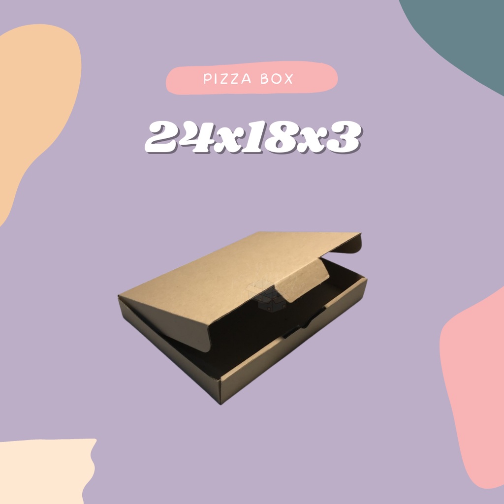 

KARDUS PACKING 24x18x3 // KARDUS KADO DIE CUT KARTON //PIZZA BOX // DUS CORRUGATED EFLUTE / DUS KEMASAN