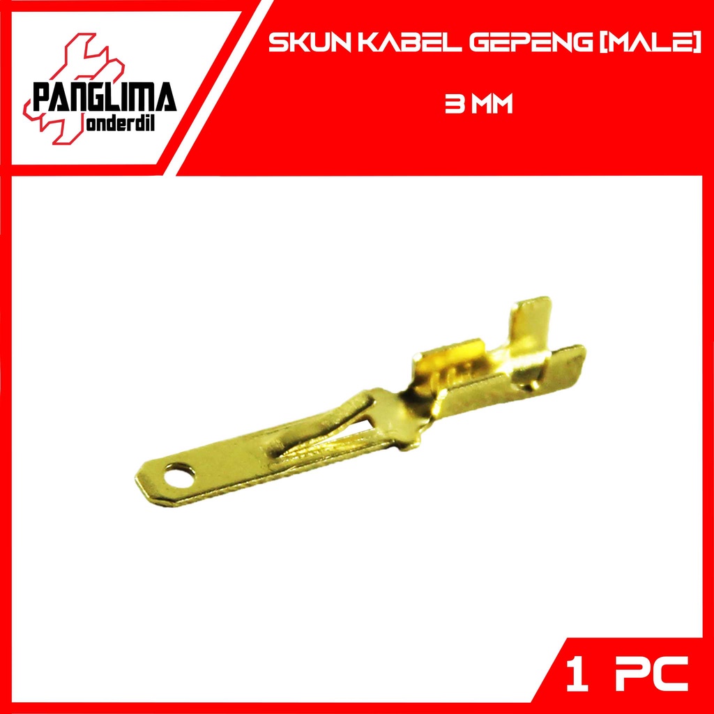 Skun Kabel Gepeng Male-Cowo-Laki Sekun-Terminal Connector-Konektor Pipih Socket-Soket Kecil-Mini 3