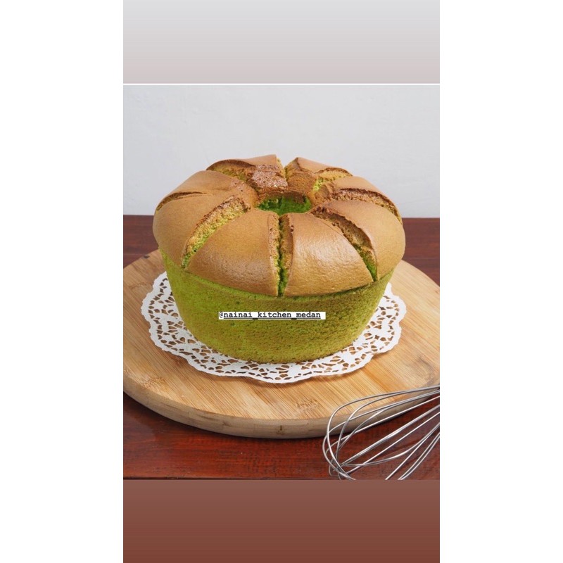 

Chiffon Cake pandan fibre cream