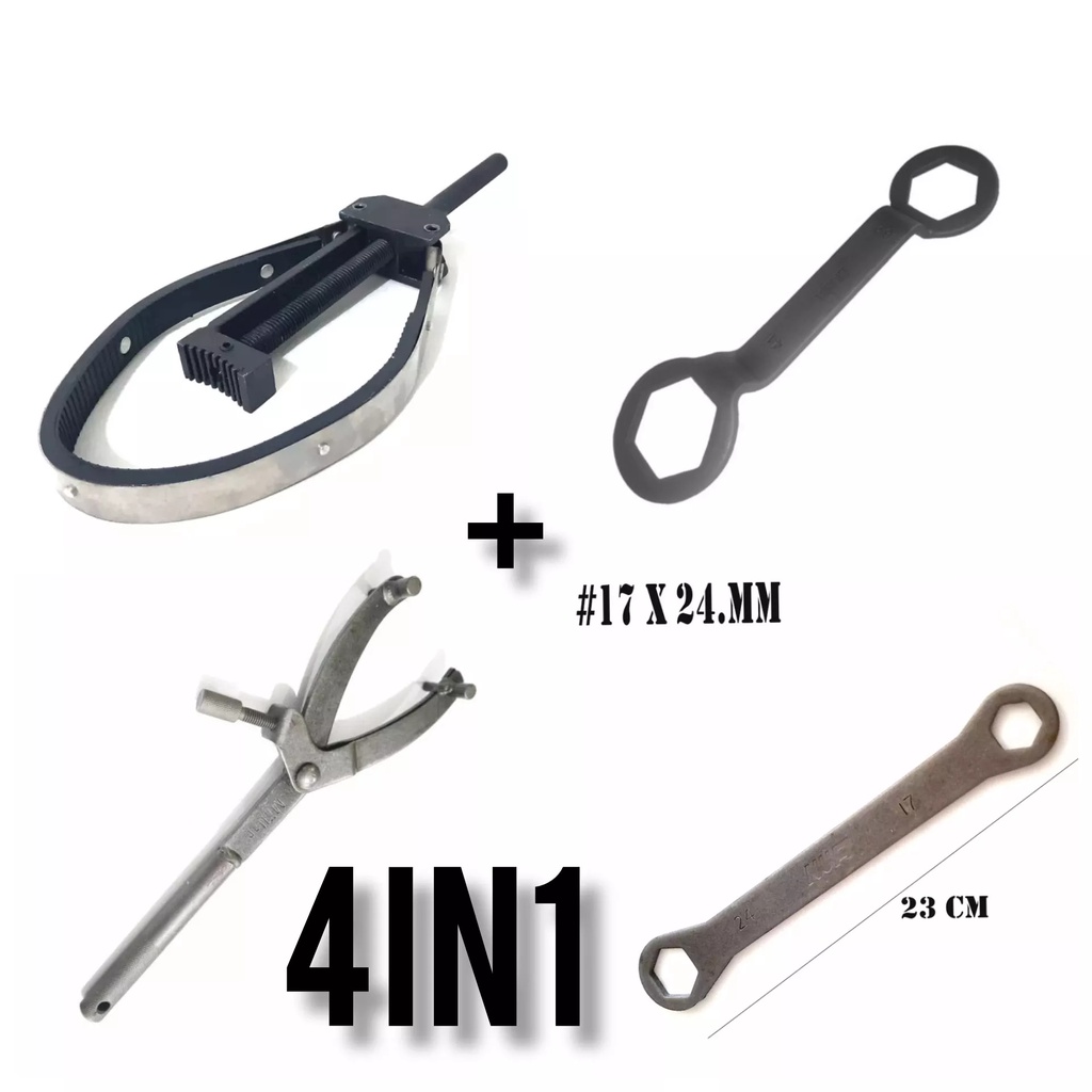 paket 4 [item] Treker CVT Belt Kunci Tahanan Kopling Motor Matic Flywheel Pliers Coupling Nut Spanner Bahanan Y Kunci 39x41 kunci 14x17