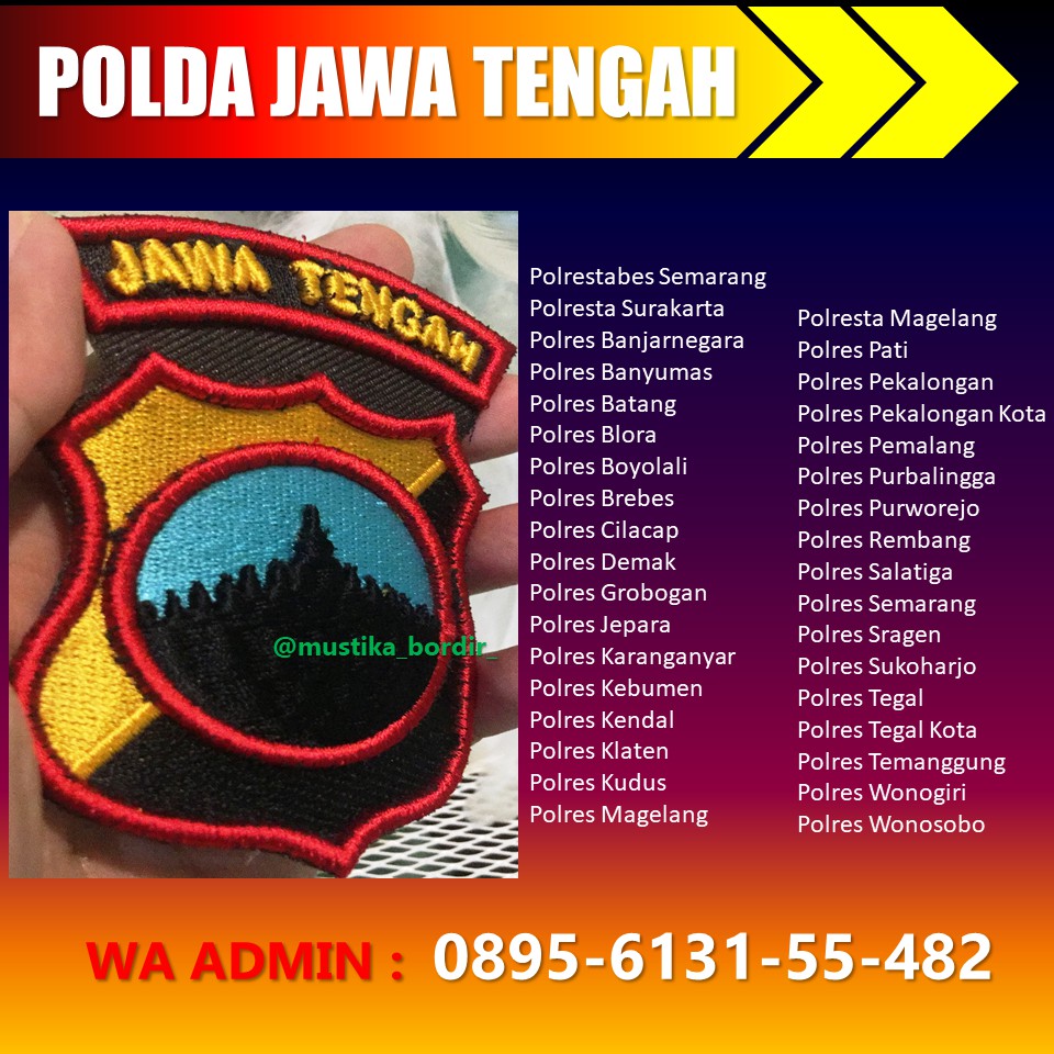 Bordir Timbul Polda Jawa Tengah - Polda Jateng