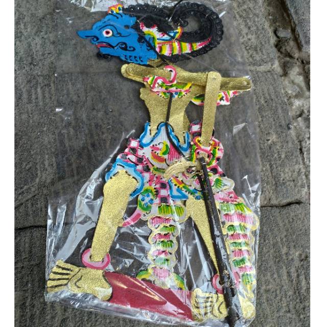 (BISA COD) KERAJINAN WAYANG KULIT PRABU ANTASENA BAHAN KULIT ASLI 40x20 cm UNTUK DALANG DEWASA