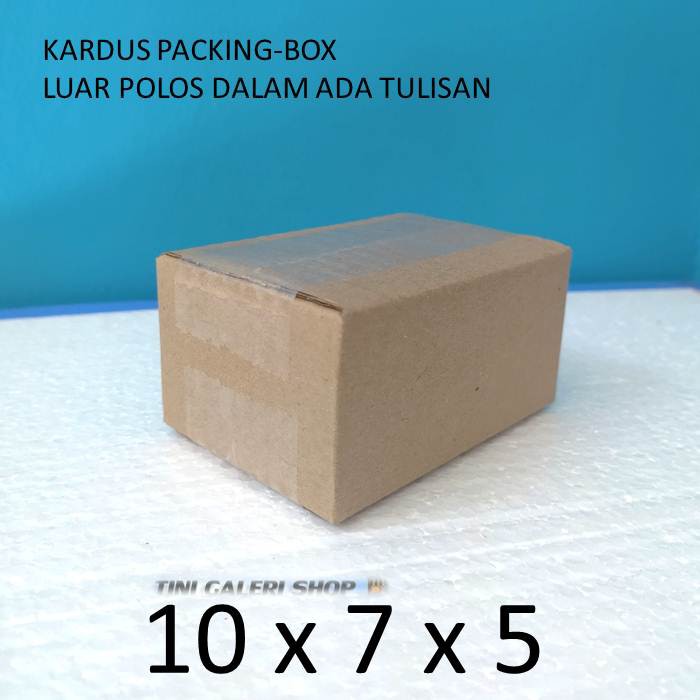 Kardus Packing Karton Box Uk.10x7x5 cm Luar Polos Dalam Ada Tulisan-3