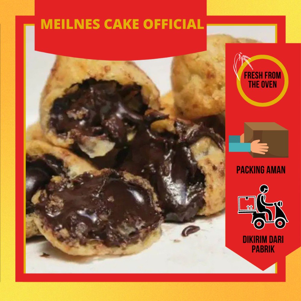 

Meilnes - Kue Soes Cokelat Kering - 250gr - Snack - Oleh Oleh Bandung